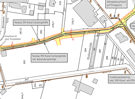 Ausbau Försterstraße-Campingstraße-Bahnhofstraße - Übersichtsplan