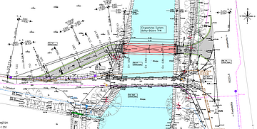 Neubau Behelfsbrücke Lageplan