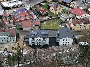 Neubau Eichstätter Straße 7a und 7b Blick vom Michelsberg nah