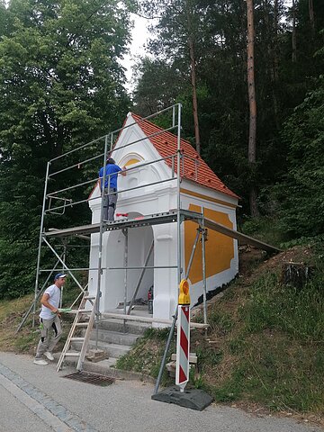 Kapelle Arnsberg eingerüstet