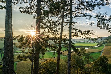 Altmühltal-Panoramaweg (Dollnstein) Sonnenuntergang am Panoramaweg
