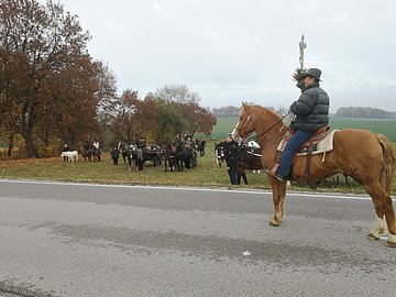 Kreuzreiter bei Leonhardi Prozession