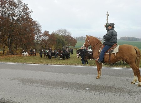 Kreuzreiter bei Leonhardi Prozession