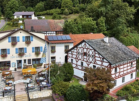 Gasthaus zum Blauen Hecht - Luftbildaufnahme