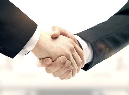 handshake on a city background