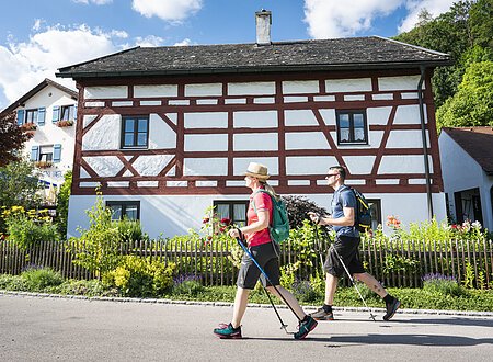 Fachwerkhaus an der Karstquelle Grüner Topf in Kipfenberg-Grösdorf